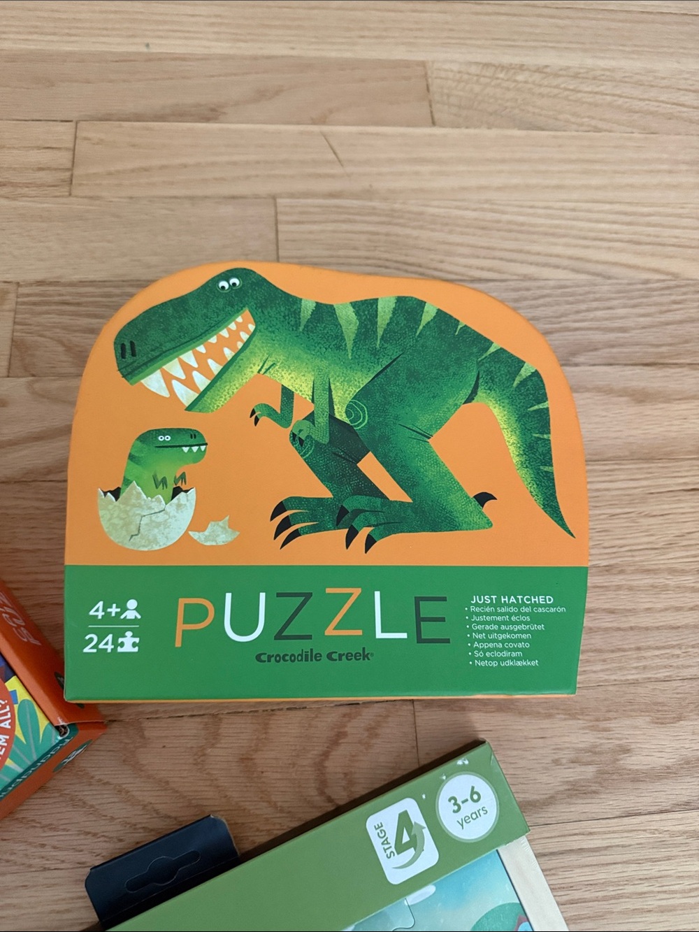 NWT Jigsaw Puzzle bundle (x3) - Green Wooden Dinosaur Jigsaw for Kids - Picture 3 of 6